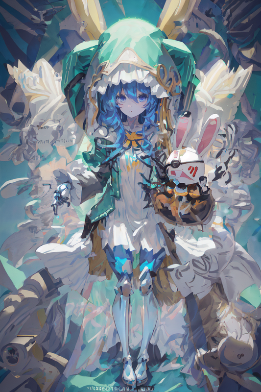 18618-3460619831-yoshino, 1girl, ((loli)), (small breast), blue eyes, long hair, blue hair, one hand