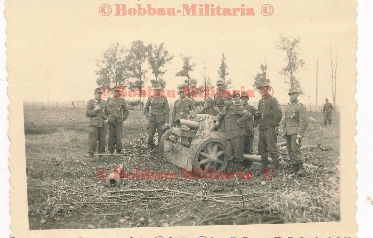 Foto Russland Einsatz Wehrmacht zerstörte 5cm PAK abgebrochenes Rohr combat