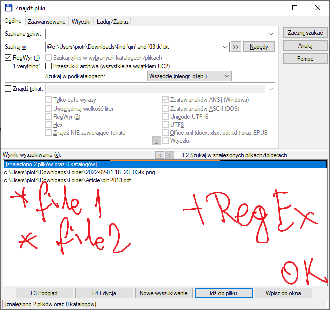 1 find RegEx - (star)file