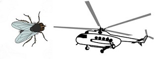 Муха та гелікоптер