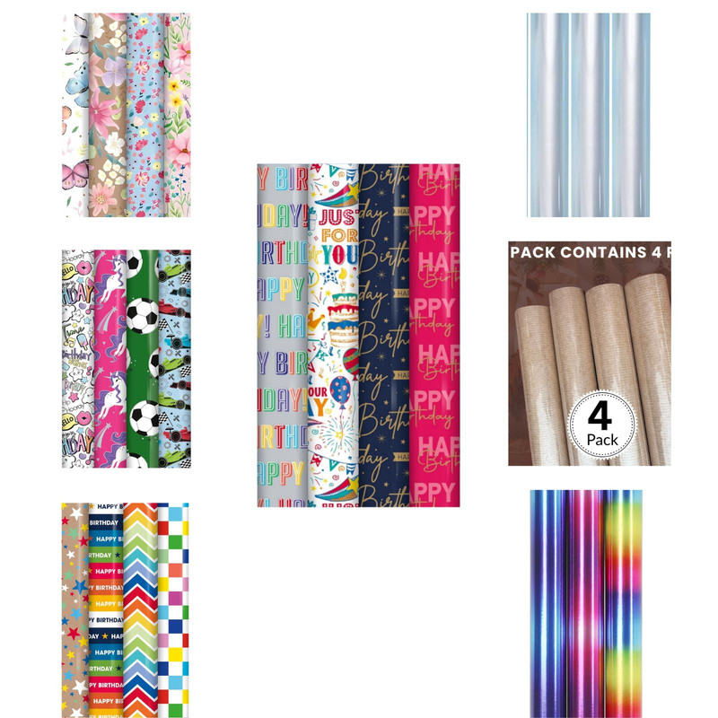 Birthday Wrapping Paper Rolls