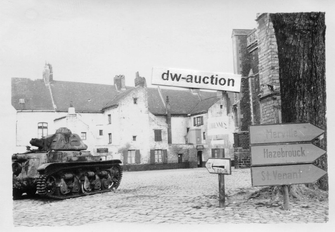 Frankreich , zerstörter französischer Panzer