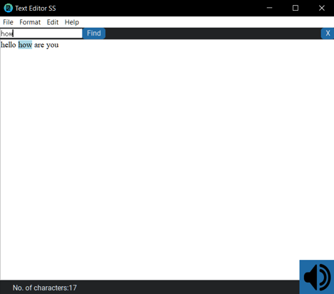 Text Editor Screenshot