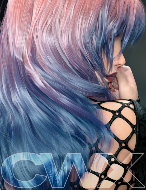 ColorWerks Extreme Hair Texture Blending for Iray and dForce Hair