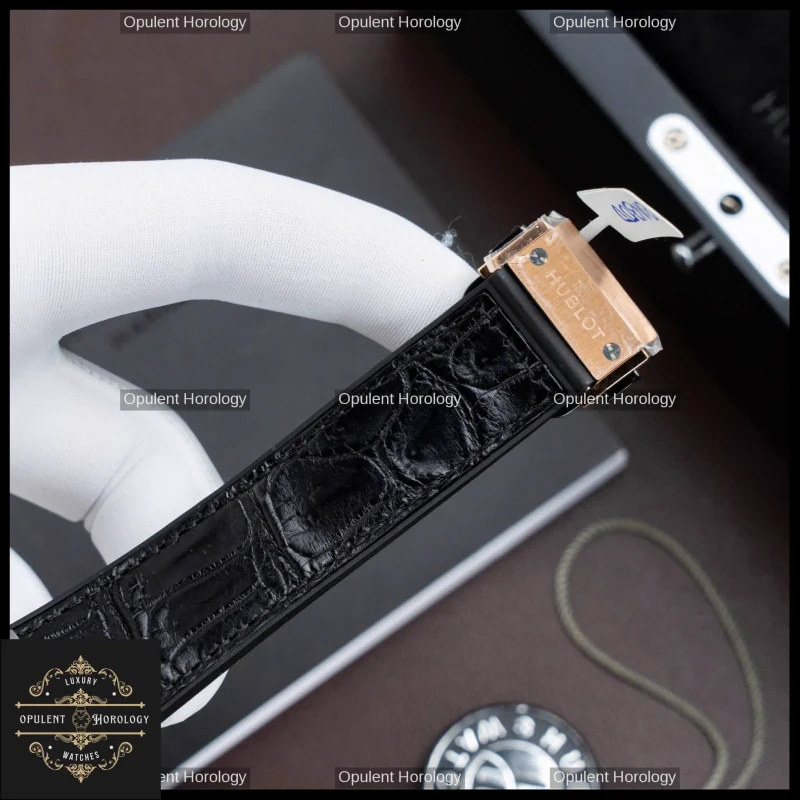 Hublot Classic Fusion Ceramic King Gold Automatic Watch 42mm Leather Rubber Strap