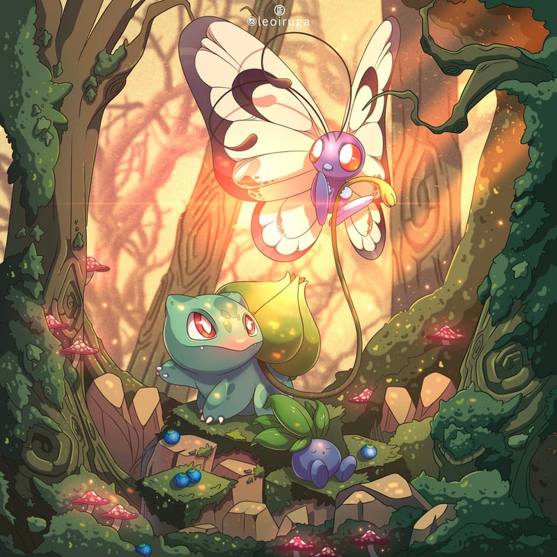 bulbasaur-oddish-and-butterfree-pokemon-