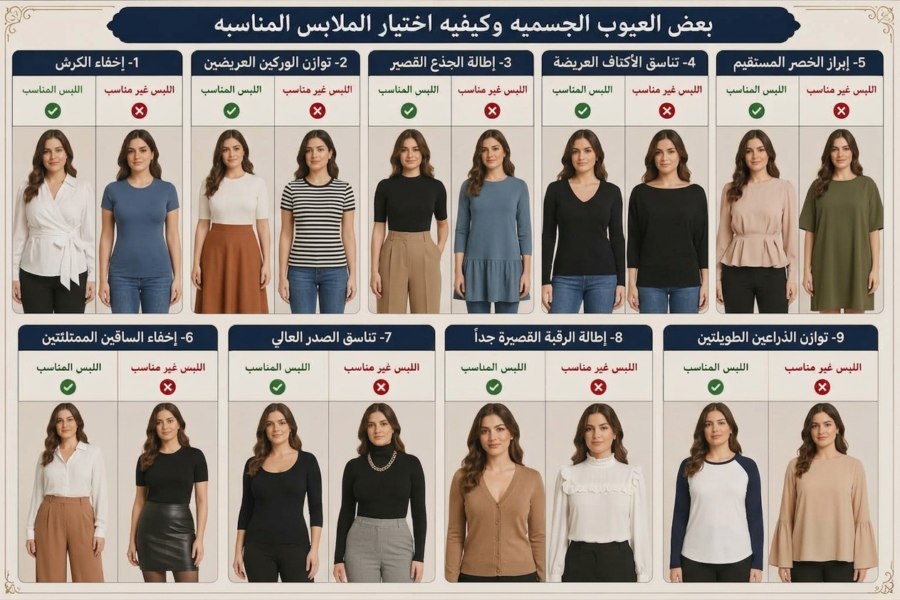 نصائح اختيار الملابس
