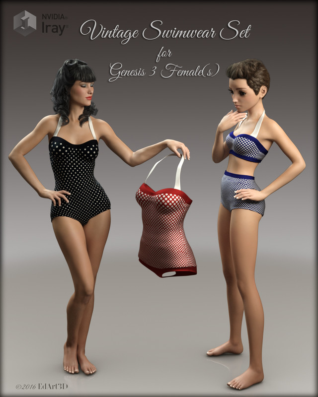 Vintage Swimwear set for G3F