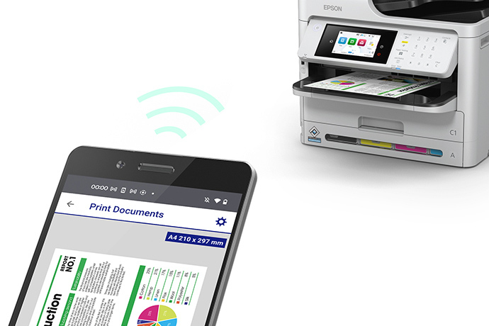 Painel touchscreen da Epson WF-C5890