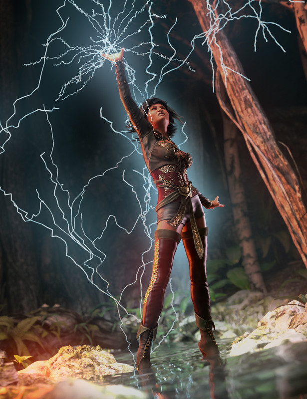 Lightning Bolts Vol. 1 2024 Free Daz 3D Models