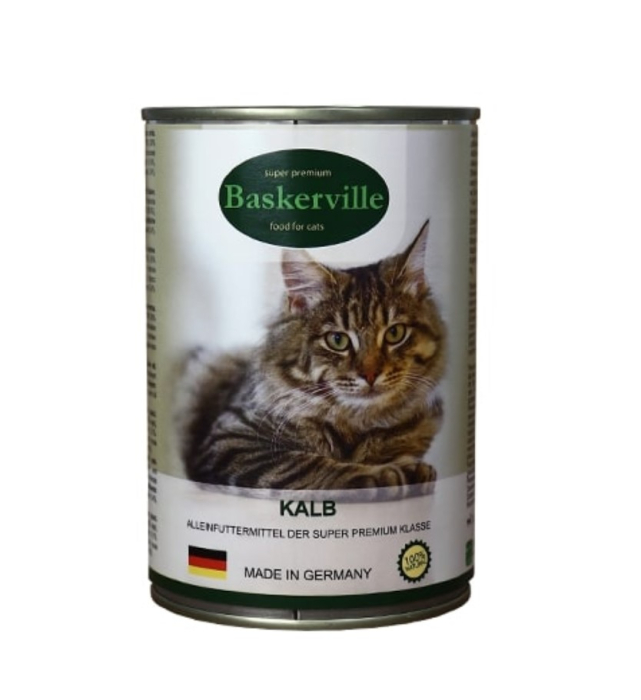 Баскервіль консерва для котів телятина 400г