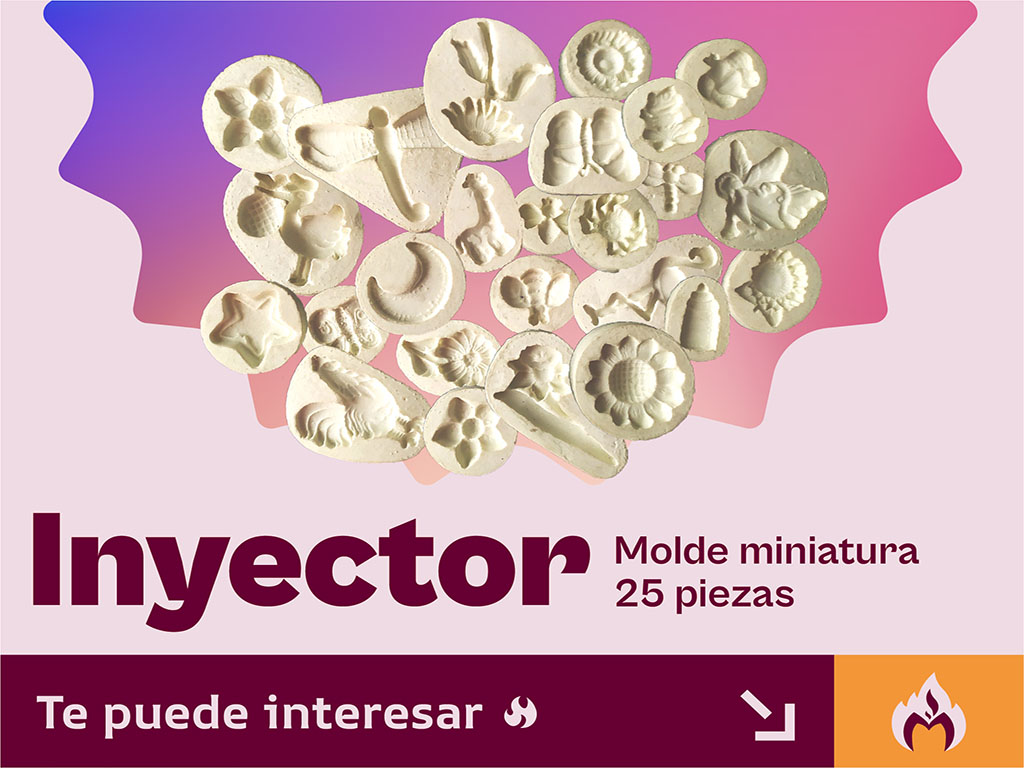 Set moldes miniatura 25 apliques para aretes en pasta fría