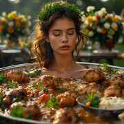 Garden wedding w served Brownhair Serie B 1 00