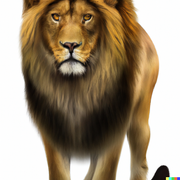 DALL-E-Very-photorealistic-lion-White-background