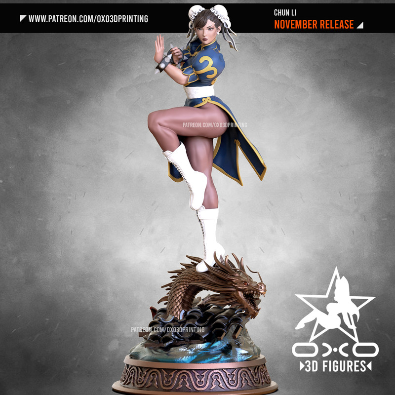 OXO3D Figures – Chun-li (3d-print)