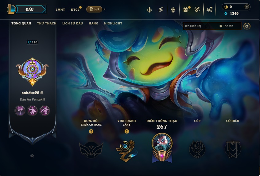 Acc LMHT # - Không Khung