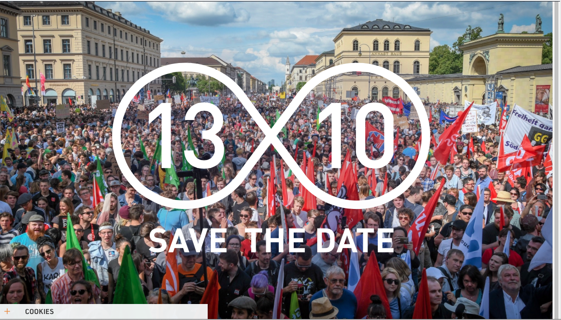 Domani 13 ottobre: azione paneuropea contro il nazionalismo (Call to Action) 2018