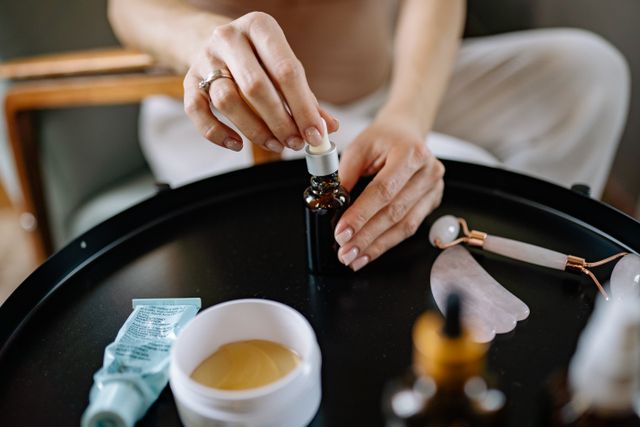 Skincare products including exfoliants, acne treatments, retinoids, and active ingredients should be paused when healing your skin barrier. 