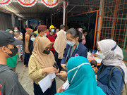 Covid-19 Vaccination Activities in The Secretariat Rw 04, Semanan Village, Kalideres District