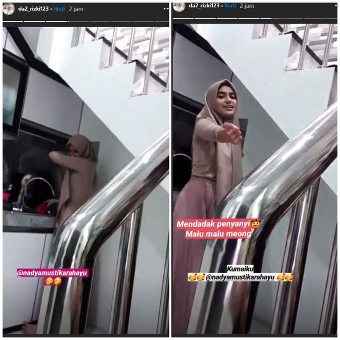 Tingkah Nadya direkam Rizki