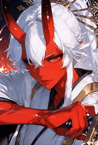 Lycoris in control, white hair
