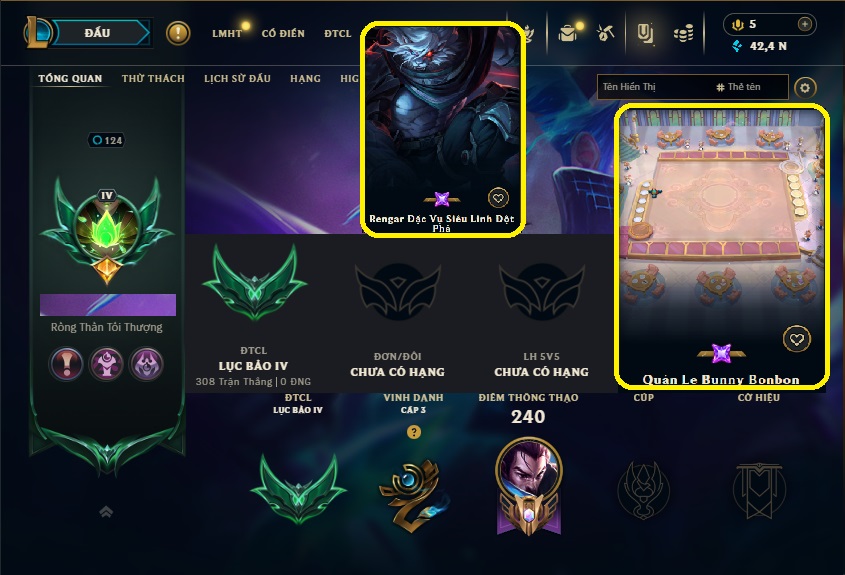 Acc LMHT # - Không Khung
