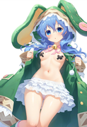 1girl, yoshino (date a live), blue hair, blue eye, Green Coat, animal hood down, s-825972518