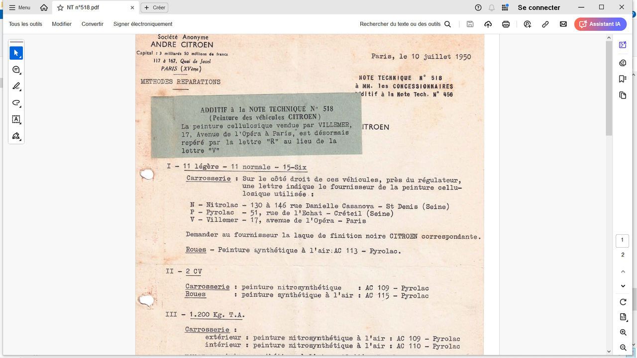 NT 518 10 Juillet 1950