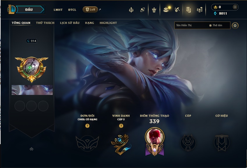 Acc LMHT # - Không Khung