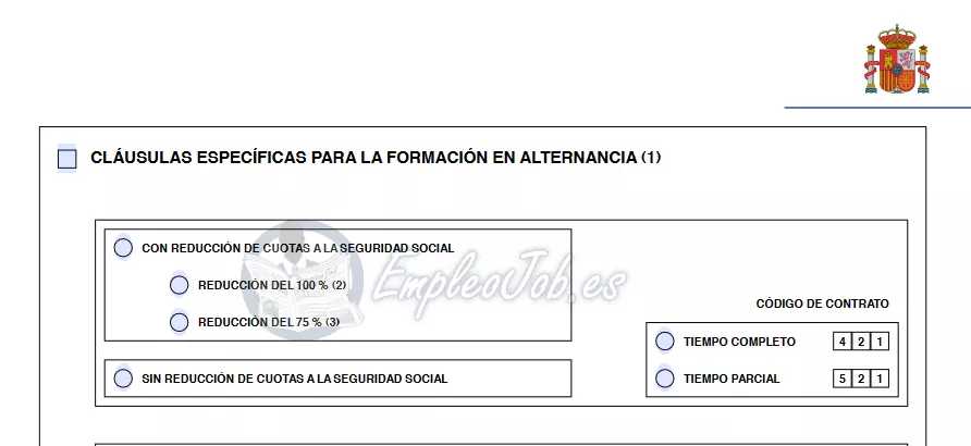 Cláusulas contrato de formación en alternancia