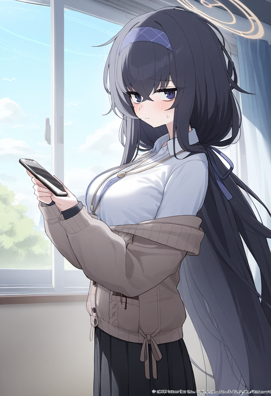 1girl, ui (blue archive), blue archive, artist_official art, alternate costume,  s-3920369354