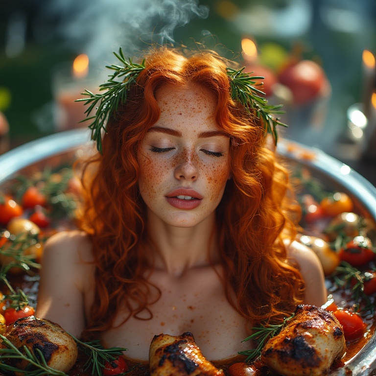 Garden wedding cooking oil Redhair 0 11