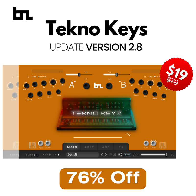 Beatskillz Plugins Update : Tekno Keys Version 2.8