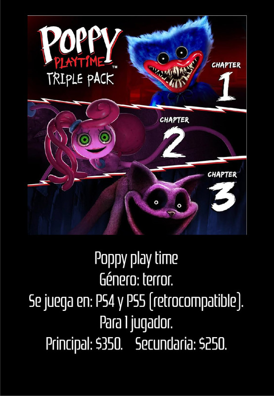 Poppy Playtime 1, 2 y 3
