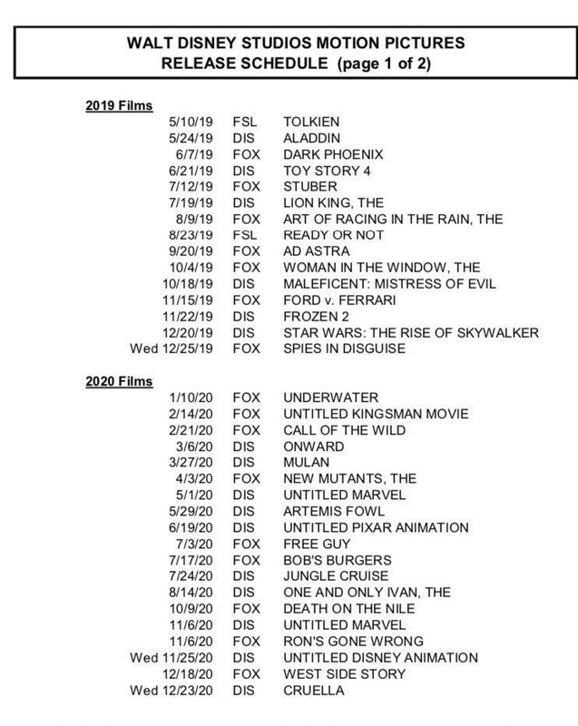 Current Disney Movie Schedule Through 27 New Star Wars 22 Current Disney Movie Schedule Through 27 New Star Wars 22