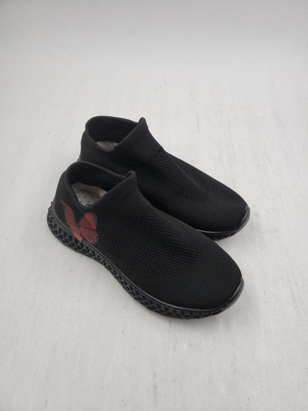 SHEIN SLIP-ON SZ 5.5 US WMNS / EU 36 BLACK W/ RED BUTTERFLY