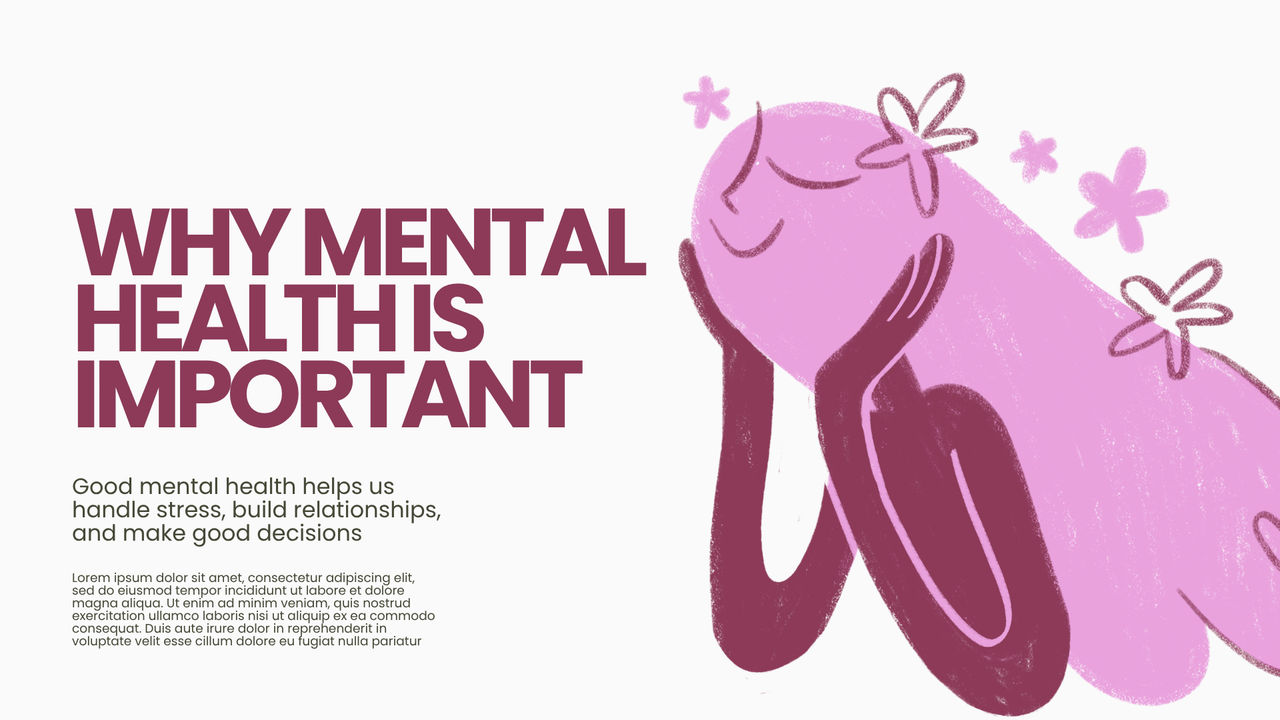 Green Black Illustration Mental Health Presentation