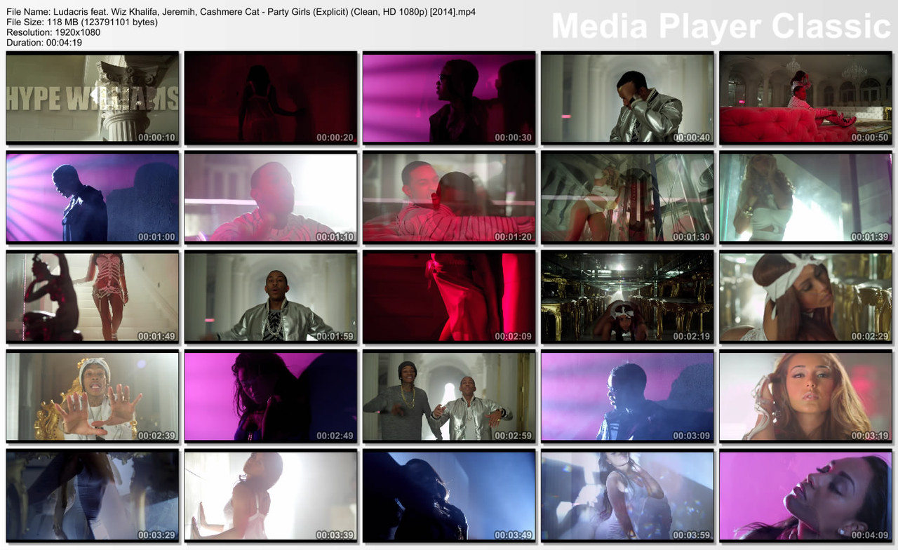 Ludacris feat. Wiz Khalifa, Jeremih, Cashmere Cat - Party Girls (Explicit) (Clean, HD 1080p) [2014]