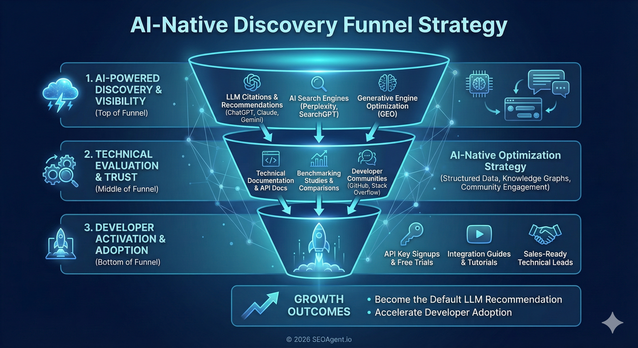 AI-Native Discovery Funnel Diagram