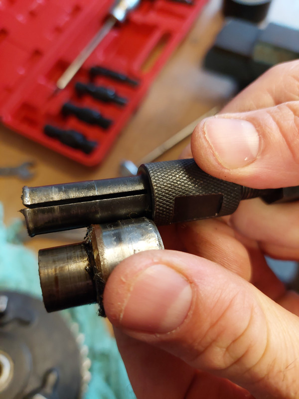 Tips on removing the rear brake drum dished washer?