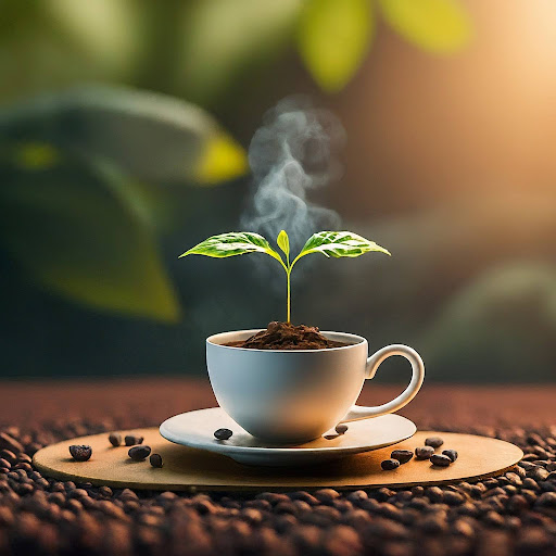 Coffee with Plant
