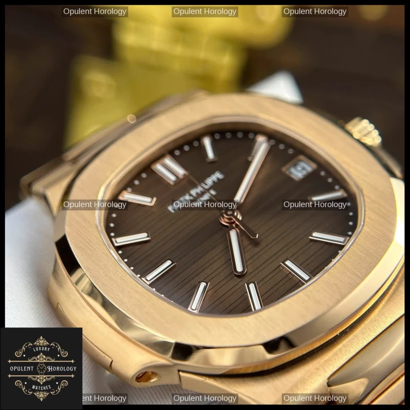 Patek Philippe Nautilus 5711 Automatic 40mm Gold Plated Chocolate Dial - Super Clone