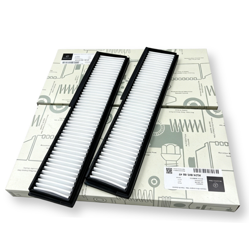 Mercedes Benz Cabin Air Filter Set Fits E-Class W124 S124 C124 A124 200E 230E 260E 300E E320, Compatible with OE 1248350047 A1248350047 1248350147 A1248350147 C38143-2
