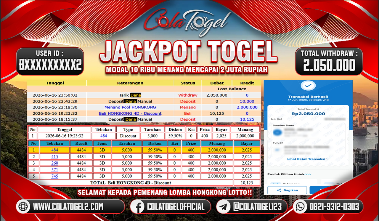 JACKPOT HONGKONG LOTTO!!