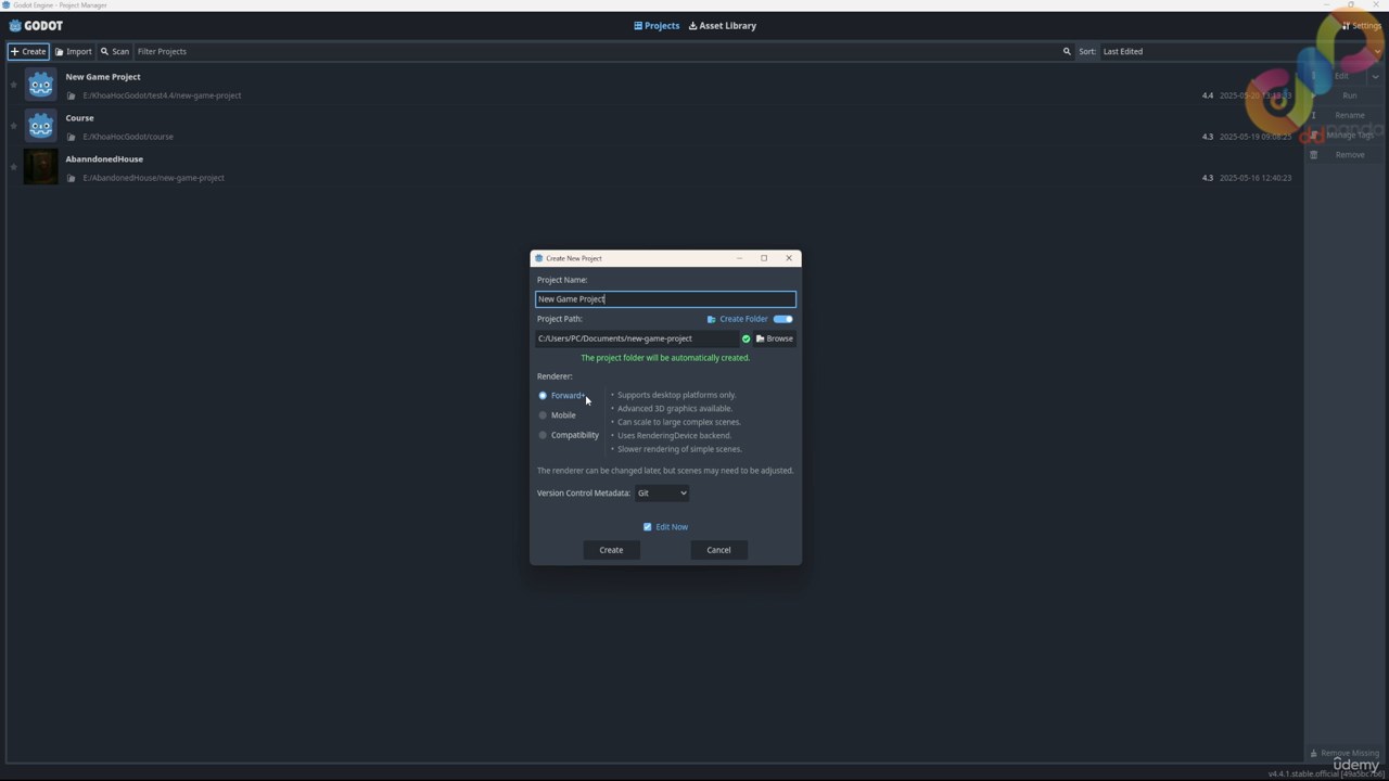 2 Downloading and Installing Godot 4 4 0000 screenshot