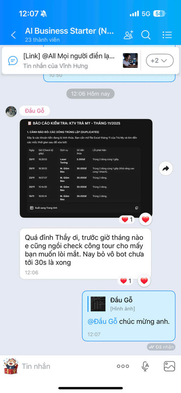 Phản hồi học viên