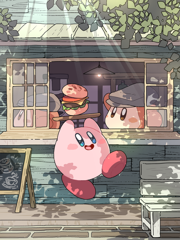 kirby-and-waddle-dee-kirby-drawn-by-mute