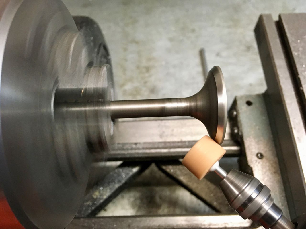 grinding valve in lathe 1