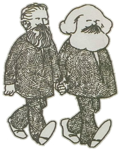 Art from an article about homosexuality and Communism published in The Gay Liberator no. 42, December 1974.