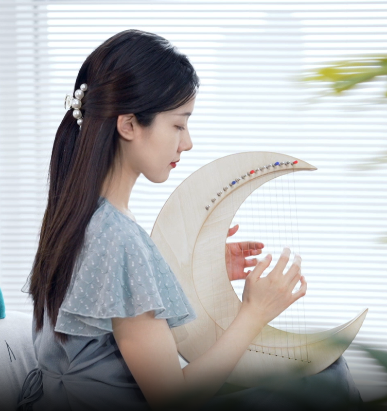 Lyre Harp performance on stage